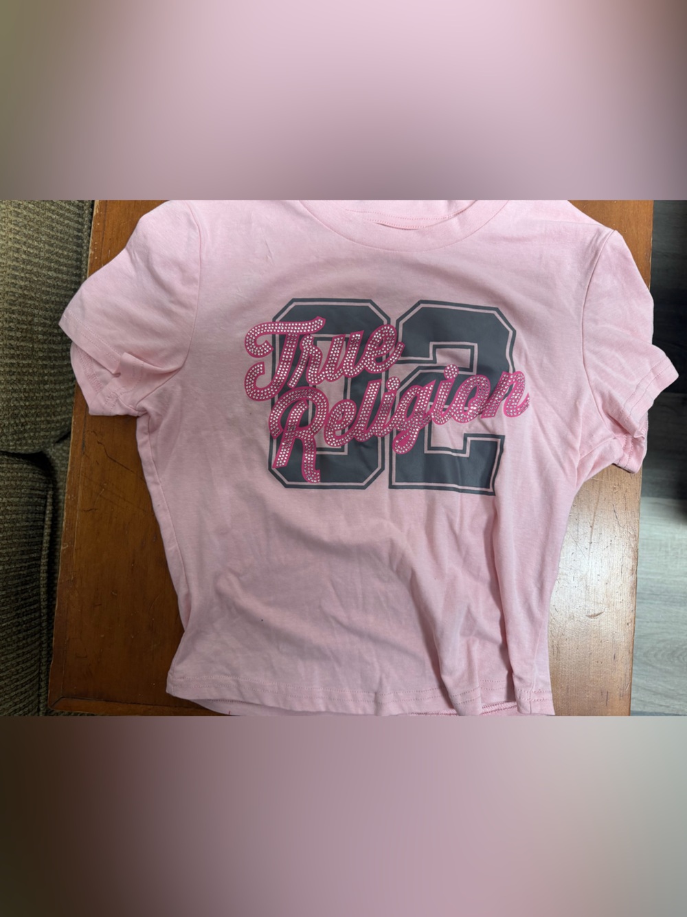 True Religion Pink Short Sleeve Graphic Tee